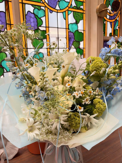 The Delilah - In Powder Blue, White & Green